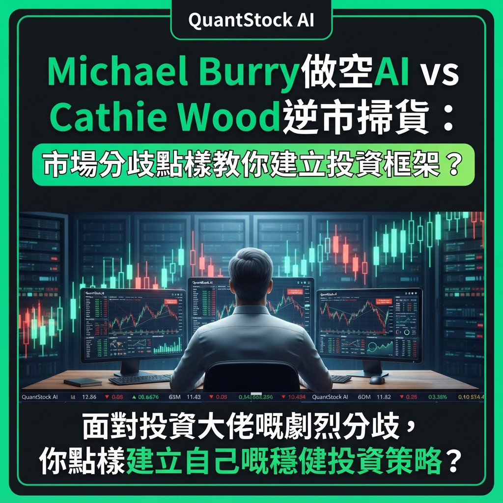 Michael Burry做空AI vs Cathie Wood逆市掃貨:市場分歧點樣教你建立投資框架?
