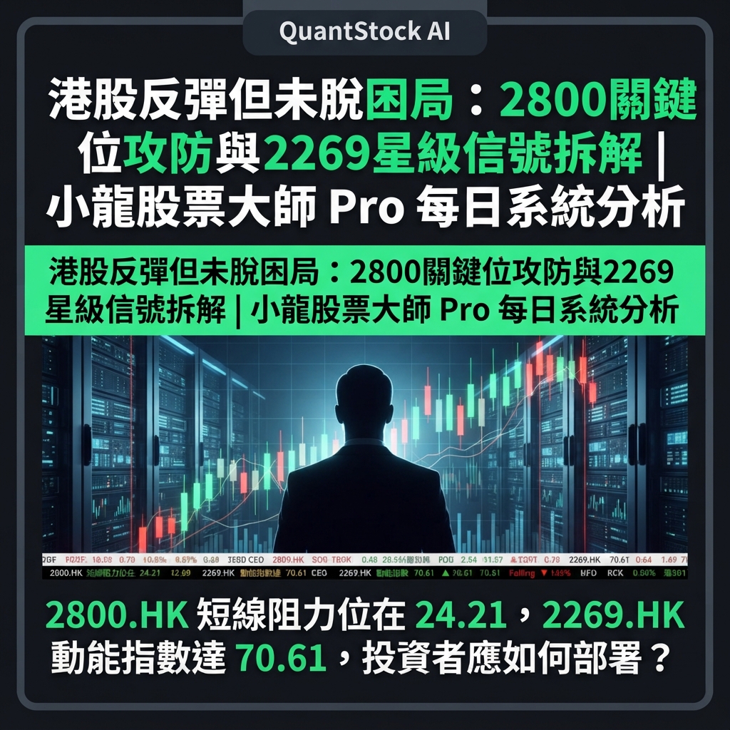 港股反彈但未脫困局:2800關鍵位攻防與2269星級信號拆解 | 小龍股票大師 Pro 每日系統分析